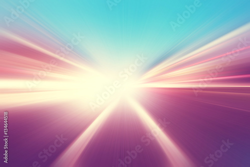 Abstract image of traffic lights with motion blur. Vintage color