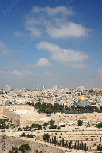 Jerusalem, view of the old city from the Mount of Olives