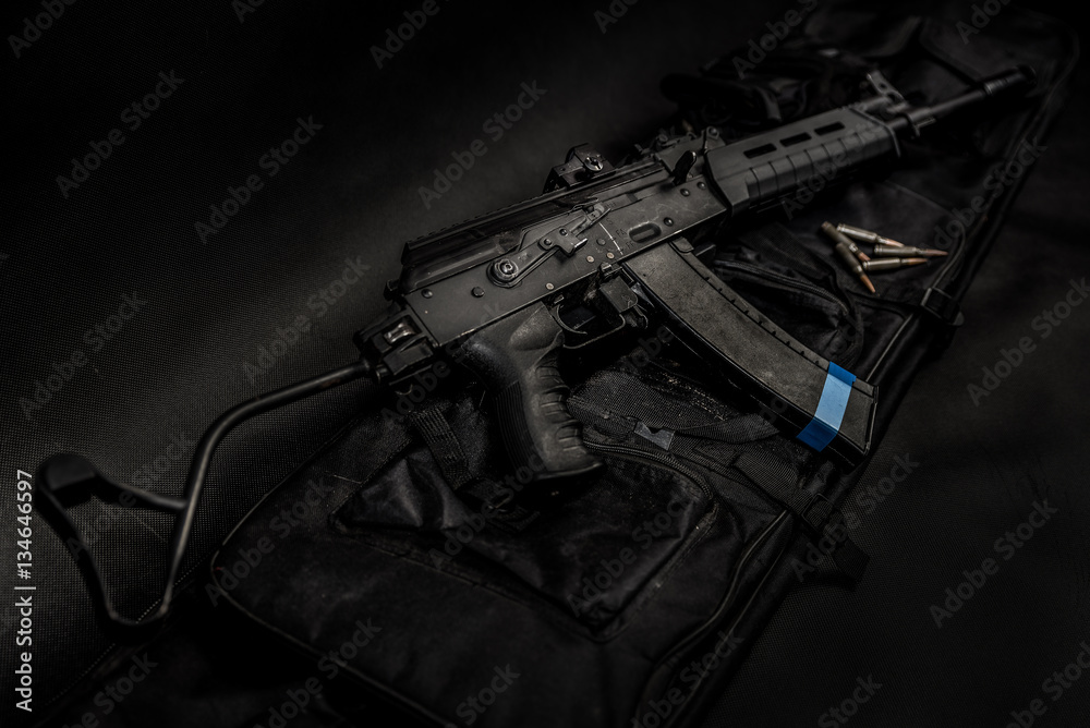Modern Kalashnikov's Rifle - obrazy, fototapety, plakaty 