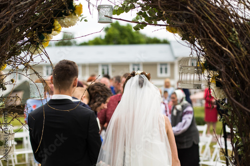 Wallpaper Mural Look from behind at wedding altar decorated with bird cages and Torontodigital.ca