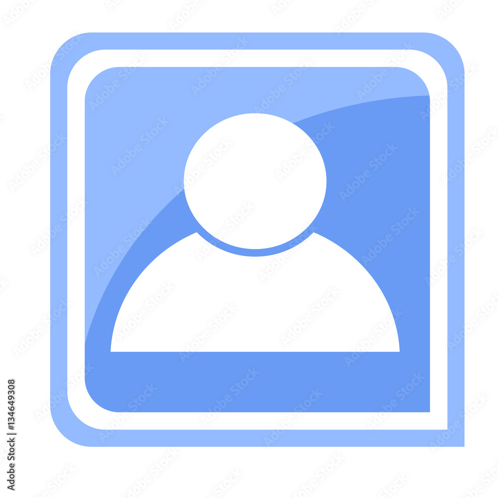 Obraz premium blue contact button