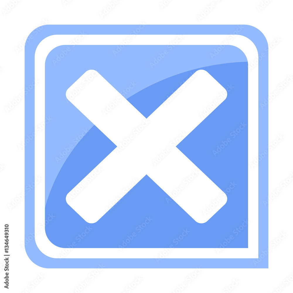 Blue reject button Blue reject button