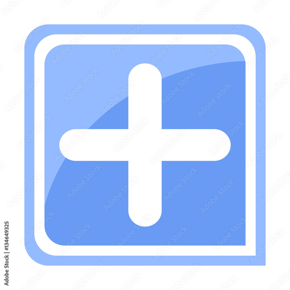 Blue plus icon Blue plus icon