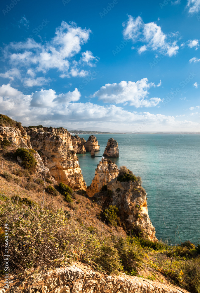 Lagos cliffs in Portugal