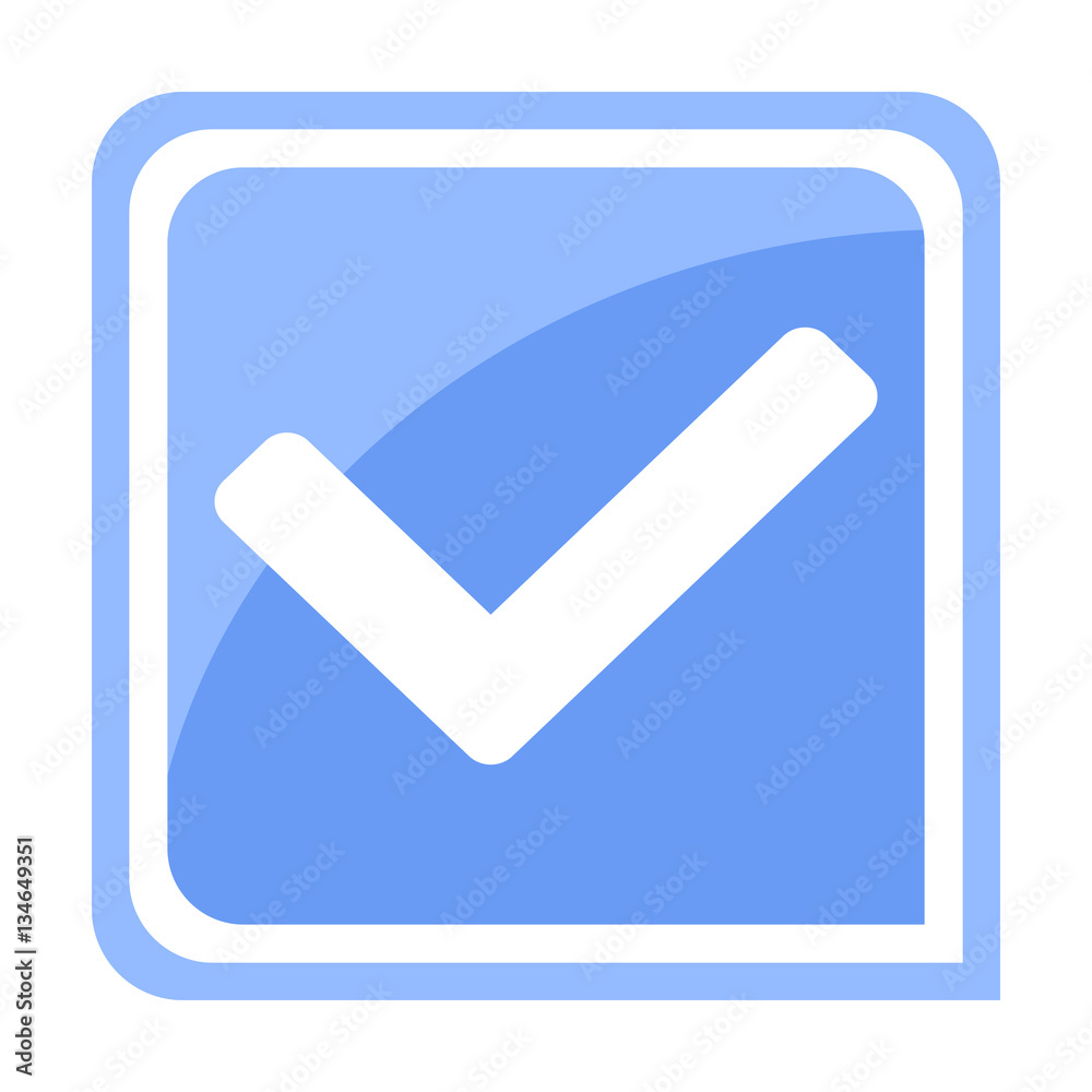 Blue approve icon