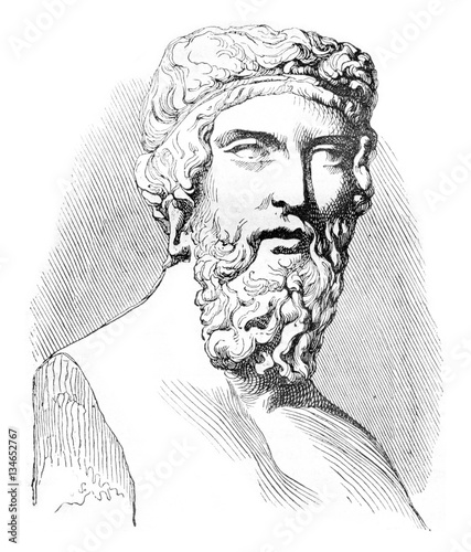 Plato, vintage engraving. photo