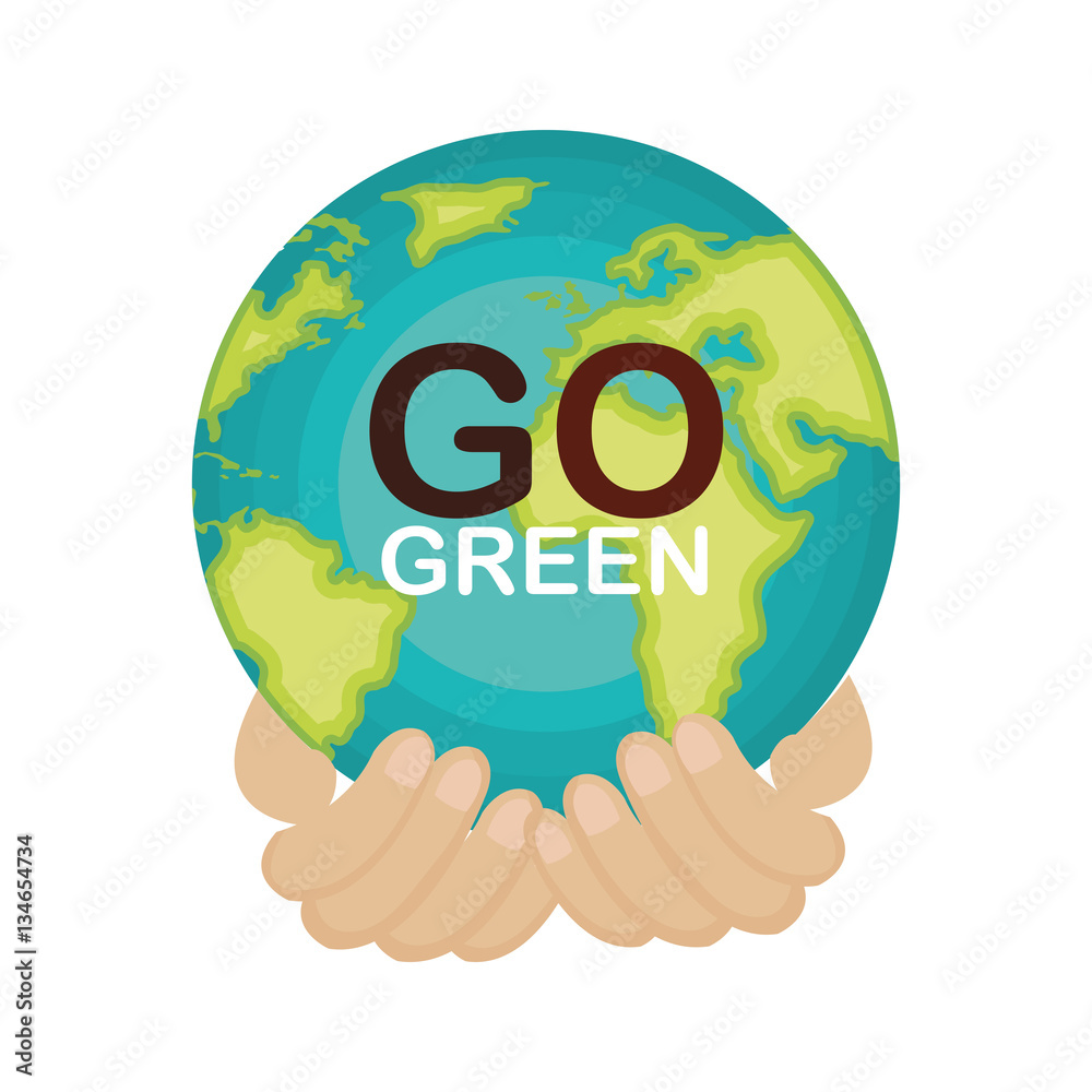 go green ecology poster vector illustration design go green ecology poster vector illustration design