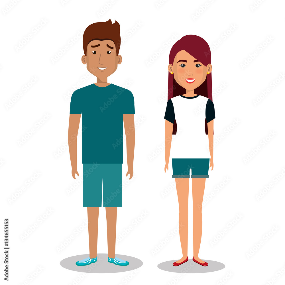 persons group avatars characters vector illustration design