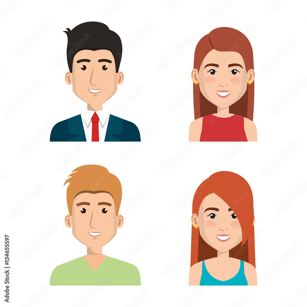 persons group avatars characters vector illustration design persons group avatars characters vector illustration design