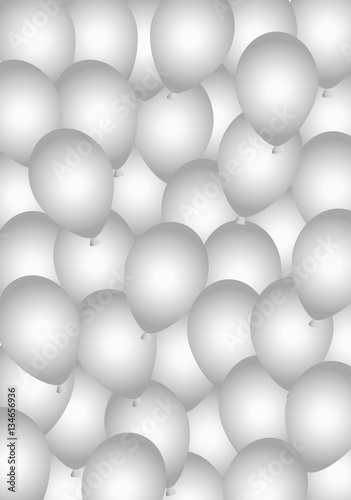 balloons background gray
