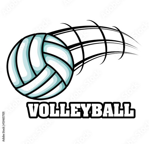 volleyball sport emblem icon vector illustration design