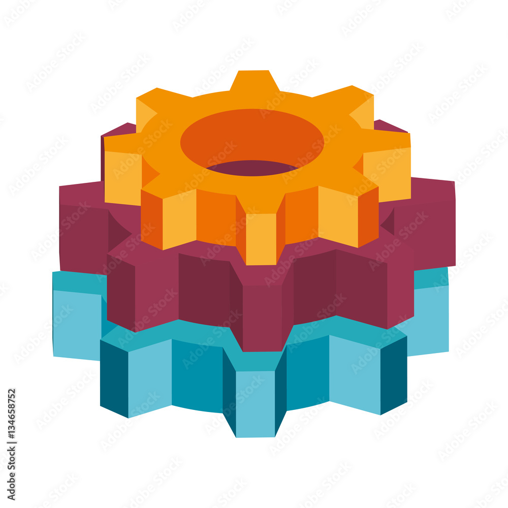 Fototapeta premium gear setting isolated icon vector illustration design
