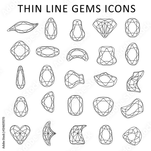 Fancy gem cut set
