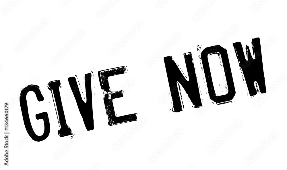 Give Now rubber stamp. Grunge design with dust scratches. Effects can be easily removed for a clean, crisp look. Color is easily changed. Give Now rubber stamp. Grunge design with dust scratches. Effects can be easily removed for a clean, crisp look. Color is easily changed.