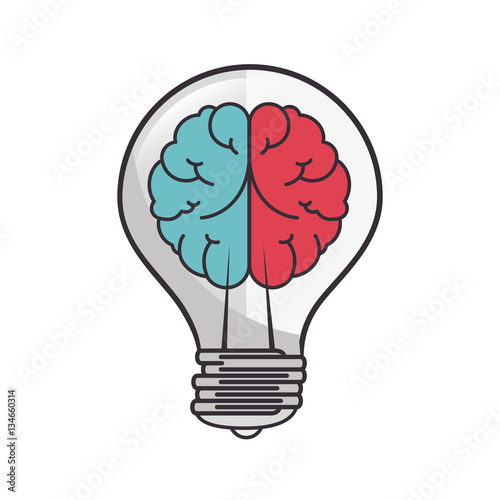 brain storm with bulb vector illustration design