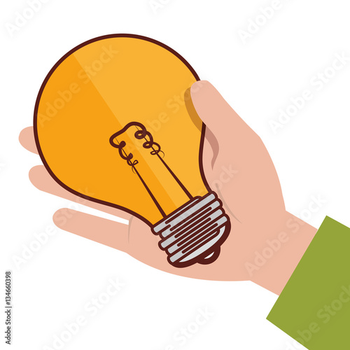 bulb light education icon vector illustration design