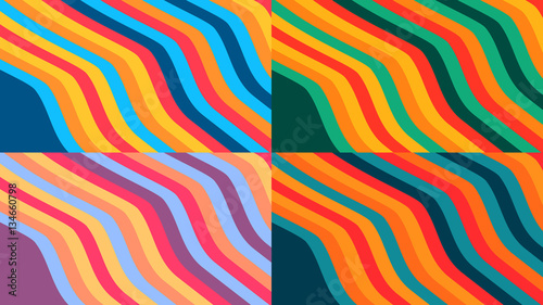 Design colorful background with wavy stripes