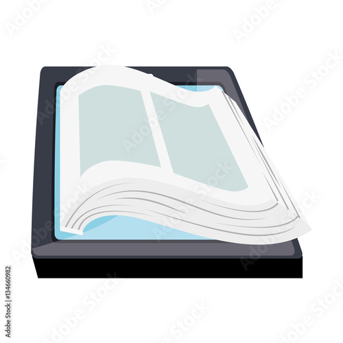 electronic book technology icon vector illustration design