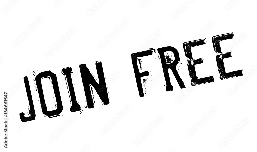 Join Free rubber stamp. Grunge design with dust scratches. Effects can be easily removed for a clean, crisp look. Color is easily changed. Join Free rubber stamp. Grunge design with dust scratches. Effects can be easily removed for a clean, crisp look. Color is easily changed.