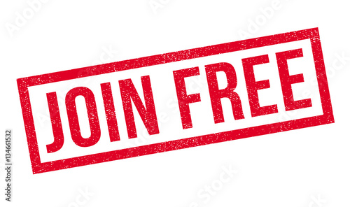 Join Free rubber stamp. Grunge design with dust scratches. Effects can be easily removed for a clean, crisp look. Color is easily changed.