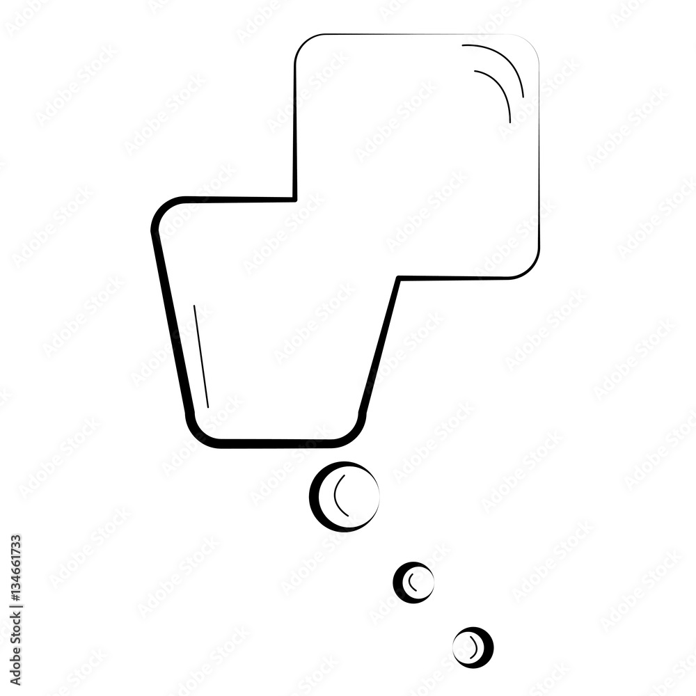 Isolated comic speech bubble on a white background, Vector illustration