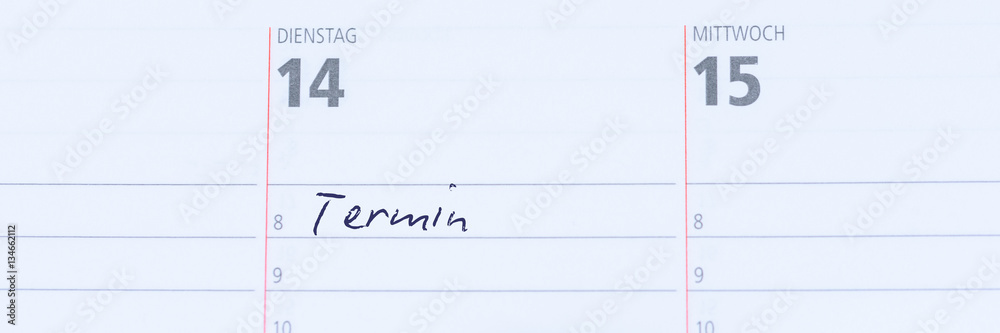 Terminkalender mit Eintrag Termin - Banner Terminkalender mit Eintrag Termin - Banner