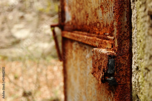 Rusty iron door