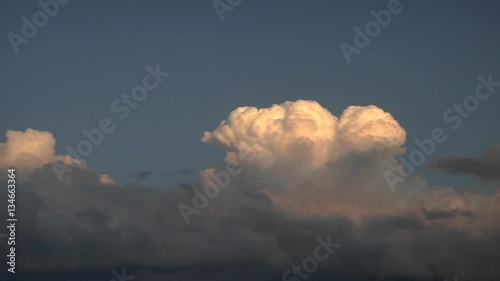 Boiling Storm Tops in Sunset Light photo