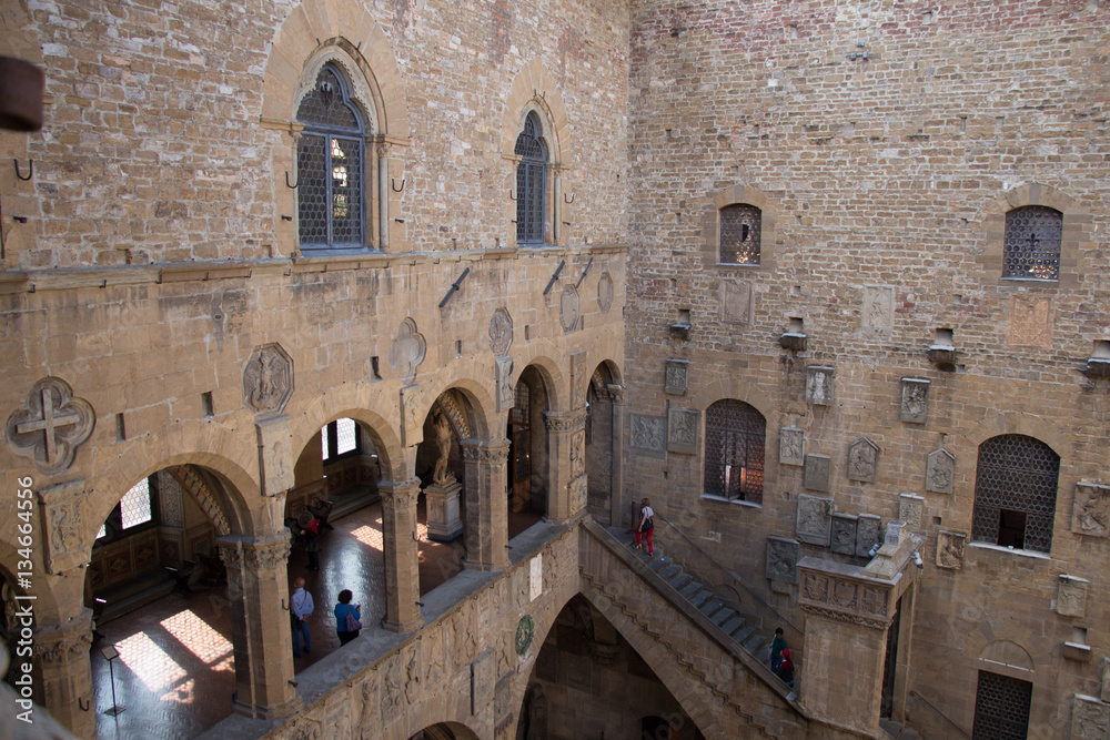 Courtyard in the Museo Nazionale del Bargello. Florence. Italy.