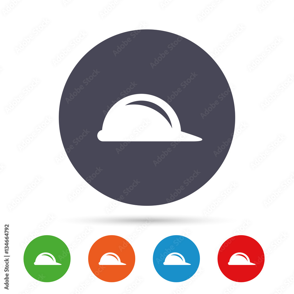 Hard hat sign icon. Construction helmet symbol. Hard hat sign icon. Construction helmet symbol.