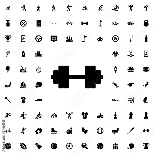 barbell icon illustration isolated vector