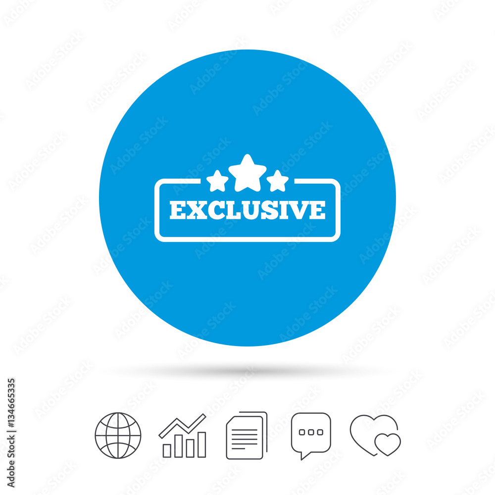 Exclusive sign icon. Special offer symbol. Exclusive sign icon. Special offer symbol.