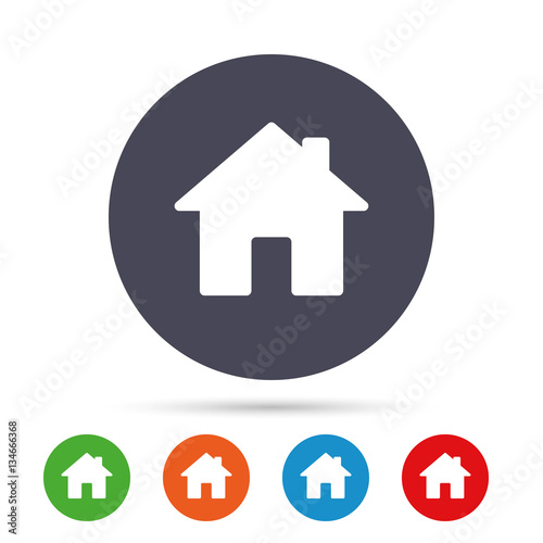 Home sign icon. Main page button. Navigation.
