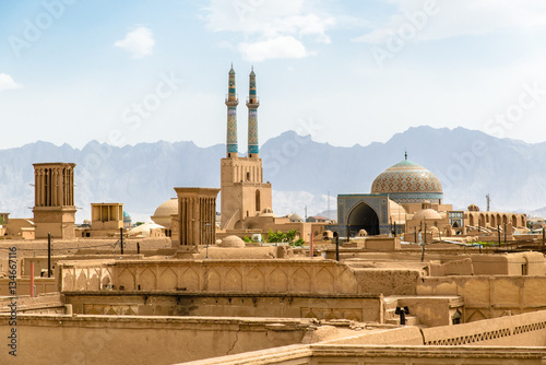 View over Yazd, Iran photo