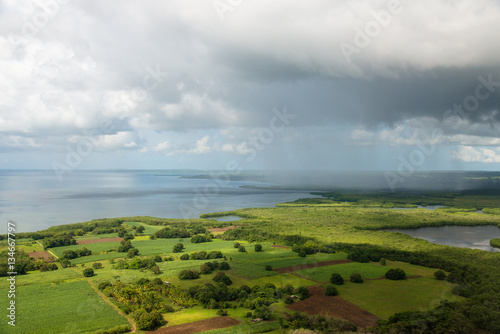 Aerial approch to Guadeloupe photo