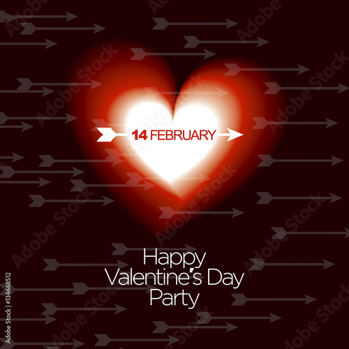 Obraz na płótnie Valentines day invitation card to the party w salonie