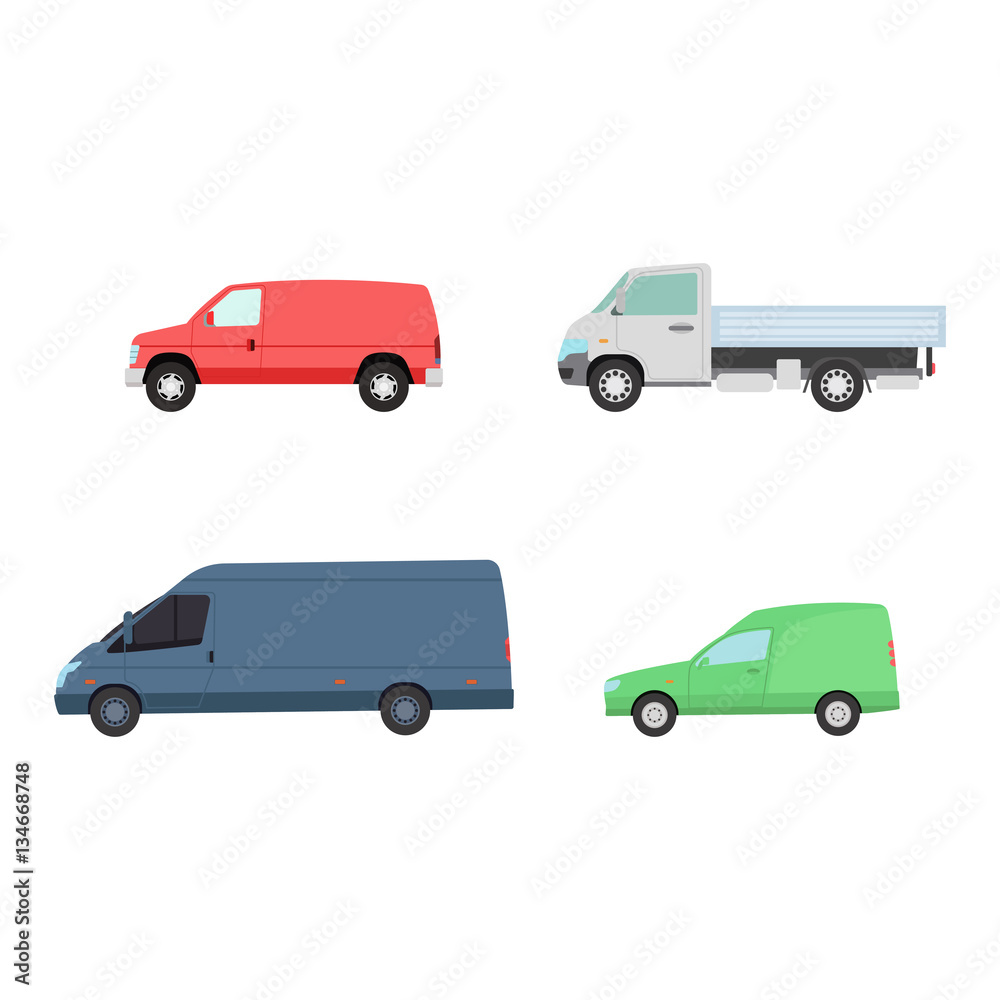 Different cars transport vector set.