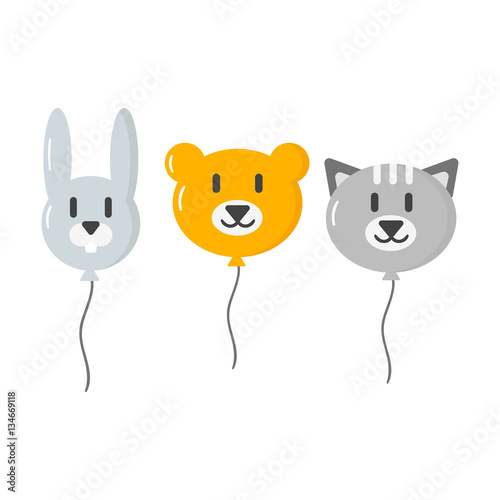 Balloons vector set.