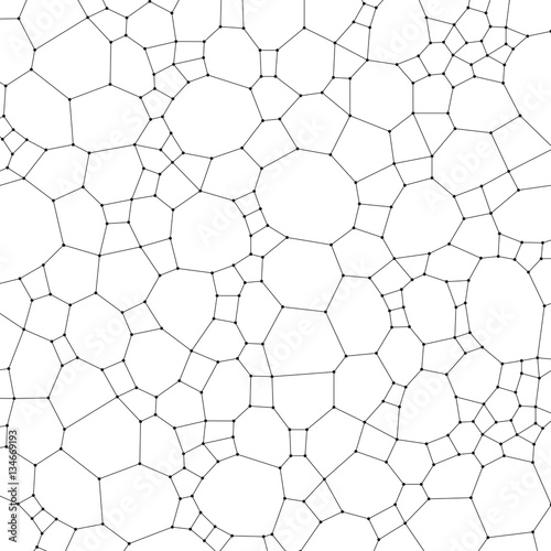 Chemistry pattern, molecular texture, polygonal molecule structure on white background. Medicine, science, microbiology concept, vector illustration.