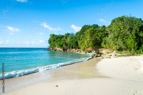 tropical beach with turquoise water on Marie-Galante © Jakob Fischer