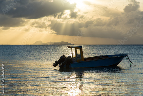 fisherboat in the bay of Saint-Louis