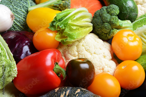 Group of fresh vegetables  closeup