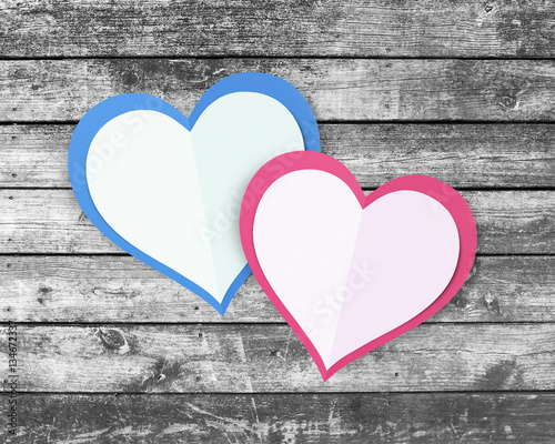 Paper Valentine Hearts Background
