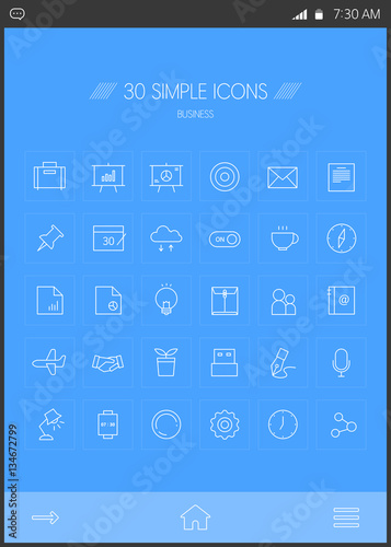 Business line Icon set