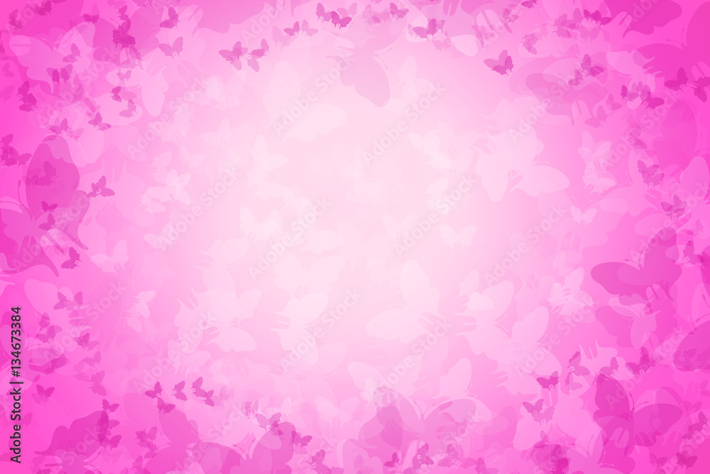 1000 Butterflies Pink Background