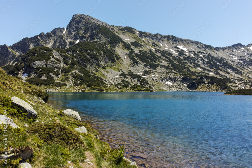 Fototapeta premium Sivrya peak and Popovo lake, Pirin Mountain, Bulgaria