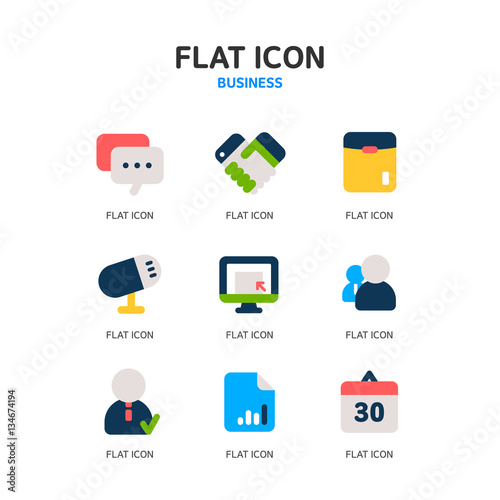 Business Flat Icon Set