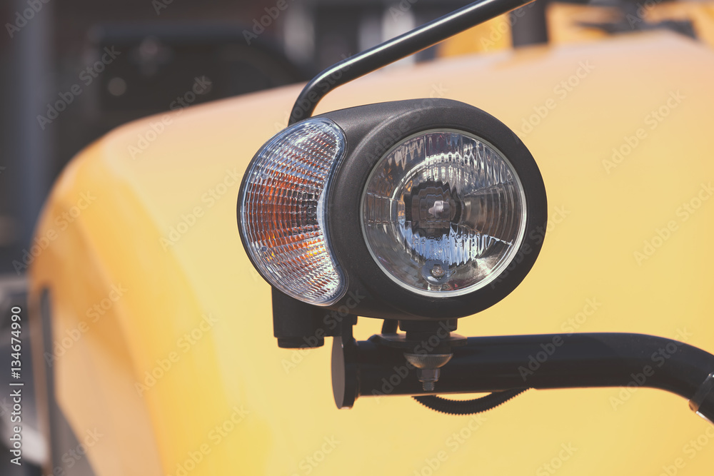 Fototapeta premium headlights on the machine