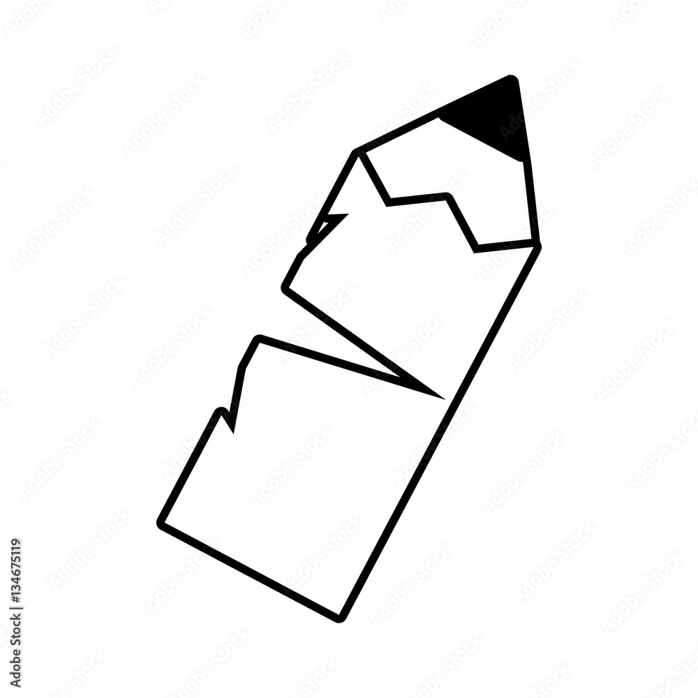 pencil write school broken outline vector illustration 10 pencil write school broken outline vector illustration 10