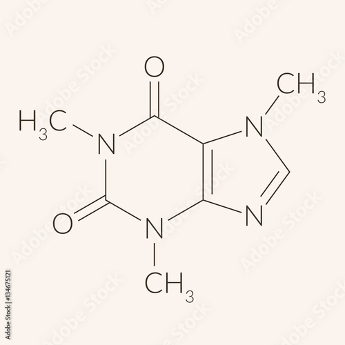 Caffeine molecule chemical structure